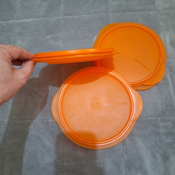 Tupperware Orange Collapsible Bowls - Picture 3 of 4